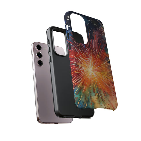 Summer Fireworks in Watercolor - Impact Resistant Phone Case